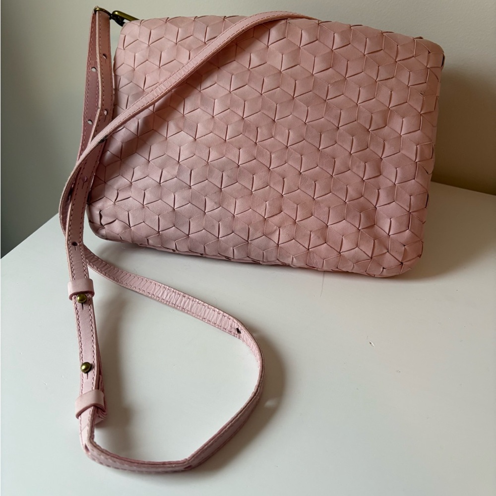 Madewell Pink Woven Clutch/Crossbody
